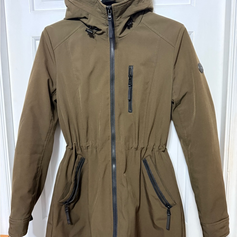 Calvin Klein Women's Khaki Brown Winter Utility Jacket - Picture 15 of 16